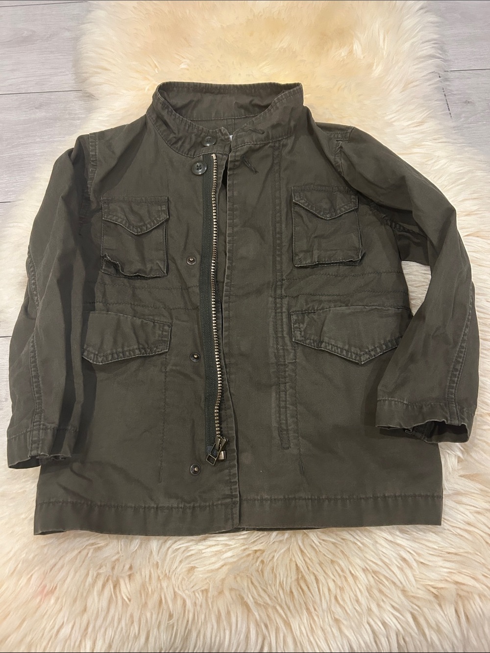 GAP Olive Green Utility Jacket for Kids